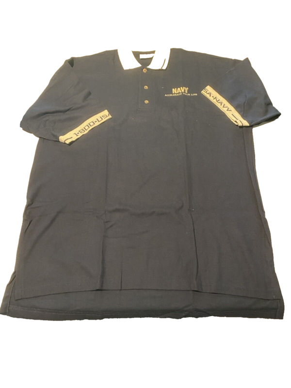 Poloshirt Navy Accelerate your Life United States US Army1-800-USA-NAVY - Image 3